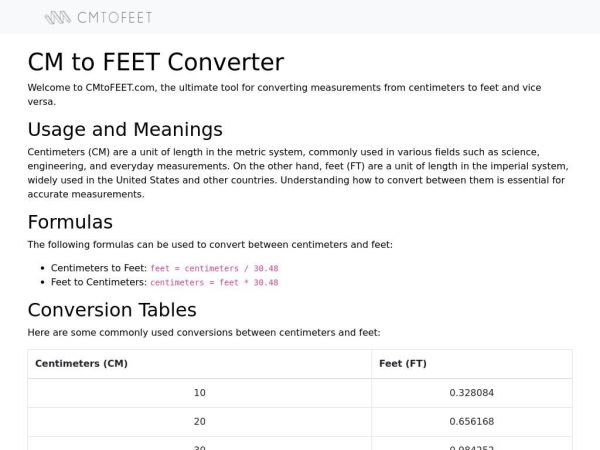 cmtofeet.com