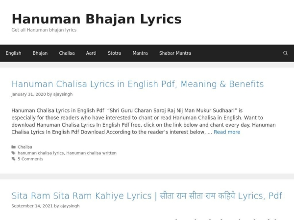 hanumanchalisalyricsenglish.com