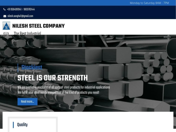 nileshsteelco.com