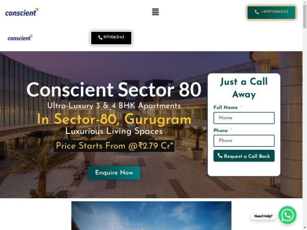 conscient80.luxurynewlaunchgurgaon.com